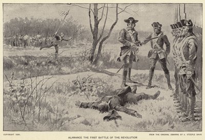 Alamance la primera batalla de la Revolución de J. (after) Steeple Davis