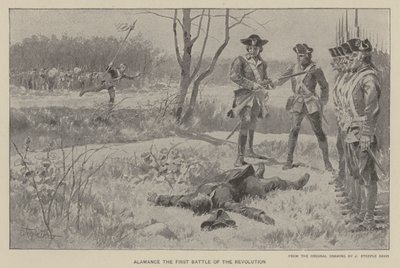 Alamance, la primera batalla de la revolución de J. (after) Steeple Davis