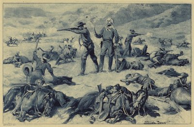La última resistencia de Custer (litografía) de J. (after) Steeple Davis