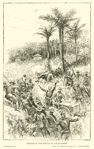 Apertura de la Batalla en Las Guasimas de J. (after) Steeple Davis