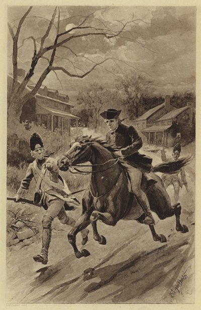 El paseo de Paul Revere (litografía) de J. (after) Steeple Davis