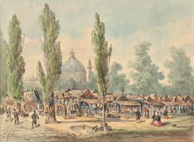 El viejo mercado de tandel en Viena de J. A. Störr