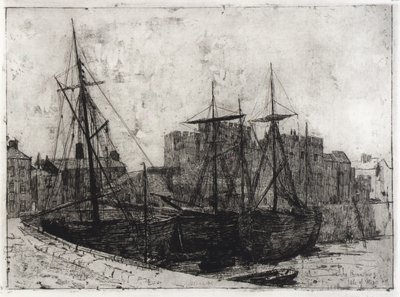 Castillo de Rushen--Isla de Man de J. Alden Weir