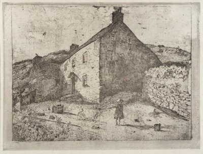 Cabaña del pescador--Isla de Man de J. Alden Weir