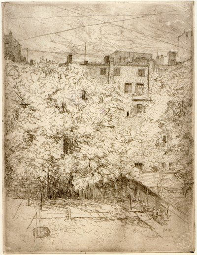 Mi patio trasero nº 2 de J. Alden Weir