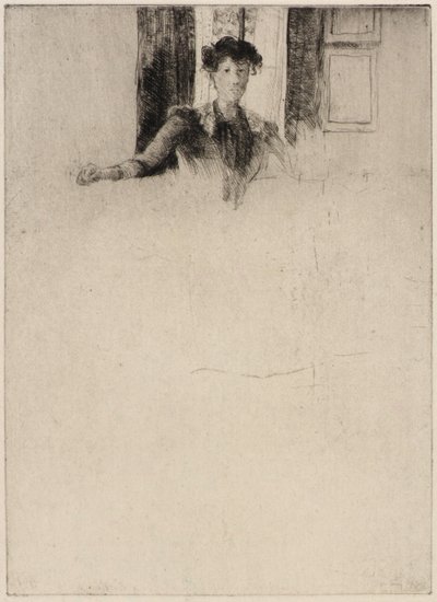 Boceto junto a la ventana de J. Alden Weir