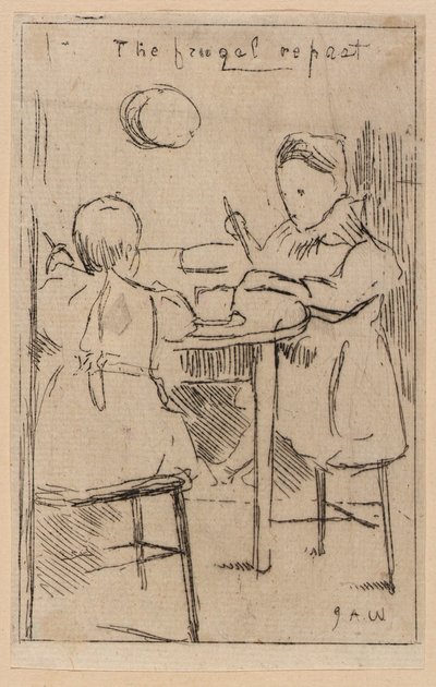 The Frugal Repast--Isla de Man de J. Alden Weir