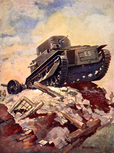 Un tanque de la Primera Guerra Mundial de J. Allen (after) Shuffrey