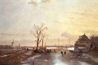 Escena de invierno, 1853 de J. Anton Mignon