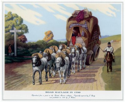 Transporte por carretera en 1790, 1820 de J Baily