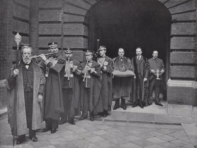 Día de Elección en Girdlers Hall, la Procesión de la Corona de J. Benjamin Stone