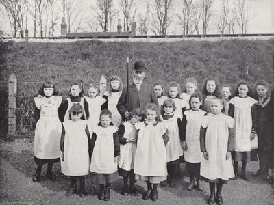 Hocktide en Hungerford, pidiendo Vacaciones para los Niños de la Escuela de J. Benjamin Stone