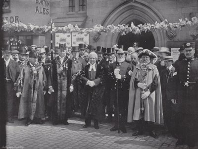 Lichfield Greenhill Bower, reunión para la procesión de J. Benjamin Stone