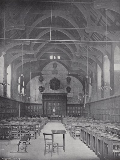 Lanzamiento de Panqueques en la Escuela de Westminster, el Gran Salón de J. Benjamin Stone
