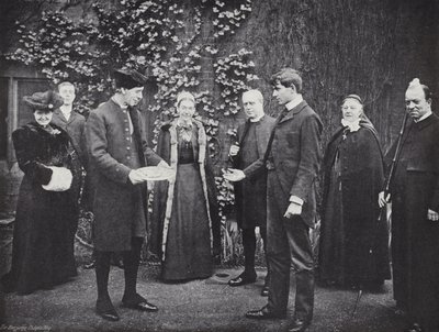 Lanzamiento de Panqueques en la Escuela de Westminster, el Victor recibiendo su Guinea de J. Benjamin Stone