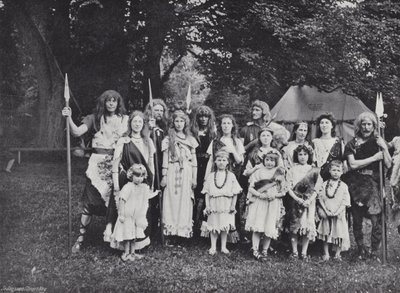El desfile de Sherborne, un jefe inglés, tribus y familias de J. Benjamin Stone