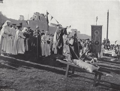 El Eisteddfod galés, apertura del Gorsedd de J. Benjamin Stone