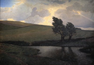 Paisaje lluvioso. Jægerspris, Selandia de J. Bentzen Bilkvist