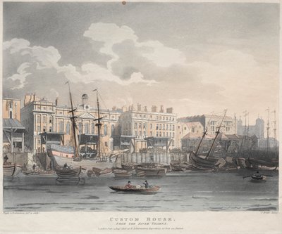 Aduana, desde el río Támesis de J. Bluck