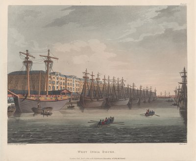 West India Docks, 1 de enero de 1810 de J. Bluck