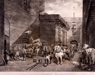 La cervecería Hour Glass en Upper Thames Street, Londres, 1821 de J Bromley
