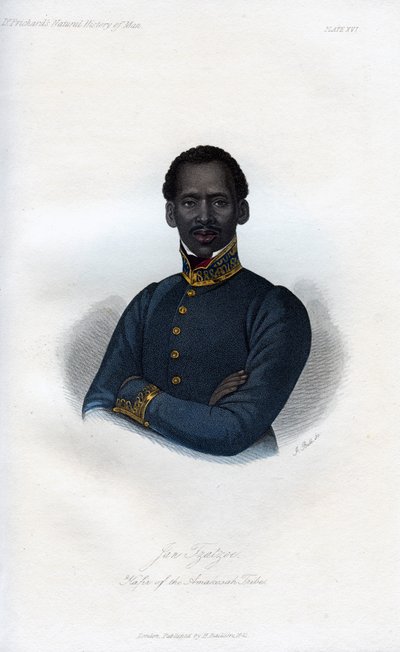 Jan Tzatzoe, Cafre de la tribu Amakosah, 1848 de J. Bull