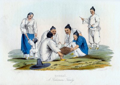 Koorai, una familia de pescadores, 1848 de J. Bull