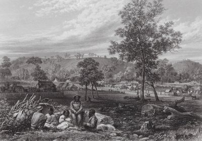 Australia: Monte Laura, Camperdown (grabado) de J. C. Armytage