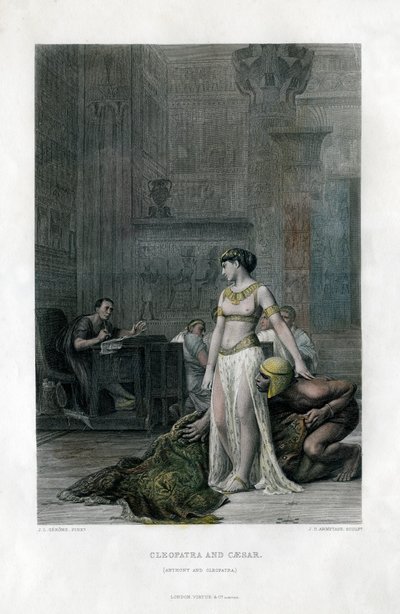 Cleopatra y César Antonio y Cleopatra, siglo XIX de J. C. Armytage