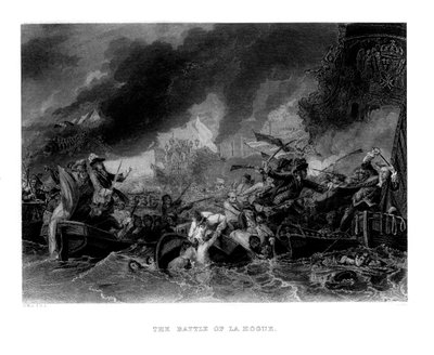 La batalla de La Hogue, 1692, 1860 de J. C. Armytage