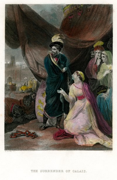 La rendición de Calais, siglo XIX de J. C. Armytage