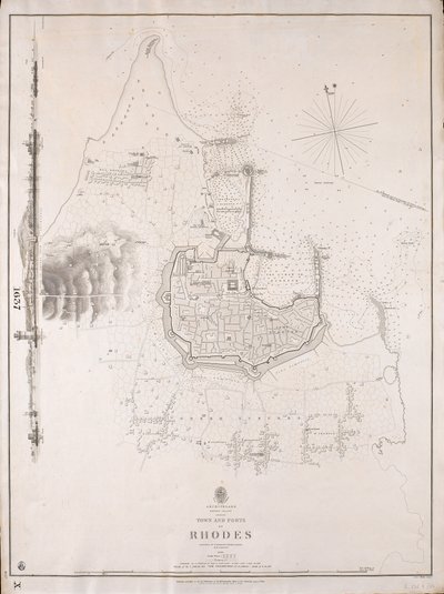 Archipiélago, isla de Rodas, ciudad y puertos de Rodas inspeccionados por el comandante Thomas Graves, HMS "Beacon" 1838 de J. & C. Walker
