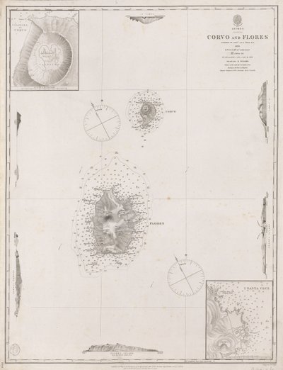Azores Corvo y Flores. Surveyed by Capt. A.T.E Vidal R.N 1844.