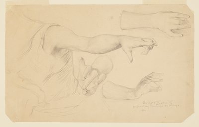 Estudios de manos para la cúpula del Edificio de Manufacturas y Artes Liberales, Exposición Mundial Colombina, Chicago, IL de J. Carroll Beckwith