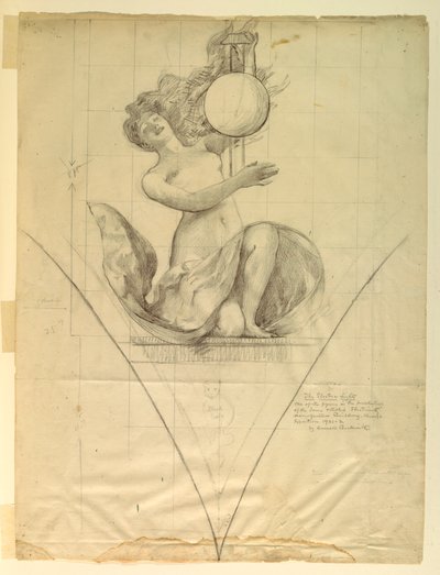 La luz eléctrica, estudio para el Edificio de Manufacturas y Artes Liberales, Exposición Mundial Colombina, Chicago, IL de J. Carroll Beckwith