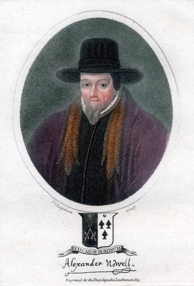 Alexander Nowell, clérigo y teólogo inglés, 1819 de J. Chapman