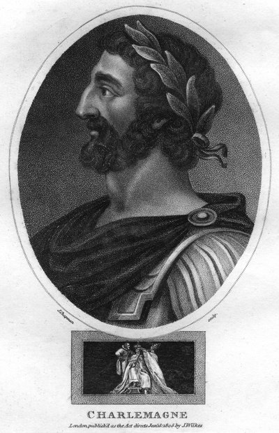 Carlomagno, o Carlos el Grande, Rey de los Francos y Emperador del Sacro Imperio Romano, 1805 de J. Chapman