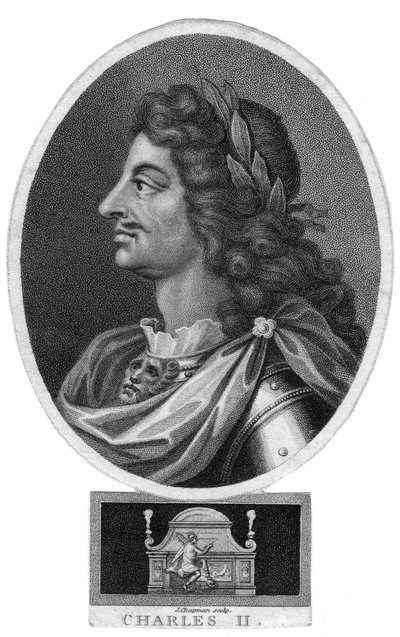 Carlos II, Rey de Inglaterra, Escocia e Irlanda, siglo XIX de J. Chapman