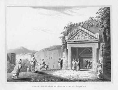 Sepulcros de los jueces de Israel. Jueces 8.32., 1830 de J. Clarke