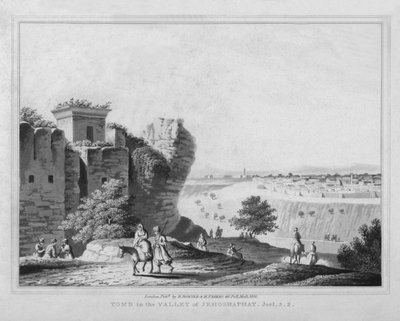 Tumba en el Valle de Josafat. Joel, 3.2., 1830 de J. Clarke
