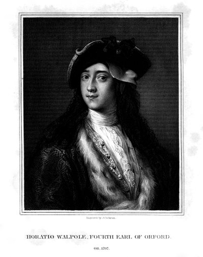 Horace Walpole, 4º Conde de Orford, político, escritor, innovador arquitectónico, 1832 de J. Cochran