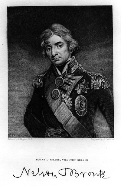 Horatio Nelson, 1er Vizconde Nelson, comandante naval inglés, siglo XIX de J. Cochran