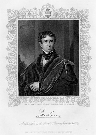 John George Lambton, Conde de Durham, siglo XIX de J. Cochran