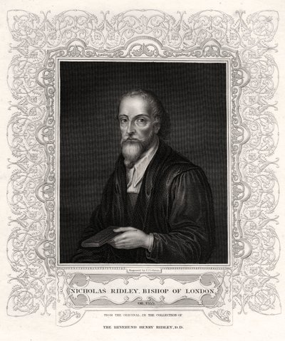 Nicholas Ridley, Obispo de Londres, siglo XIX de J. Cochran