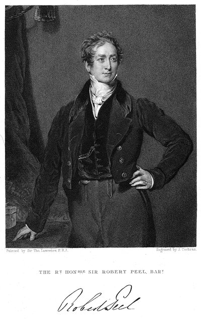 Robert Peel, estadista británico del siglo XIX de J. Cochran