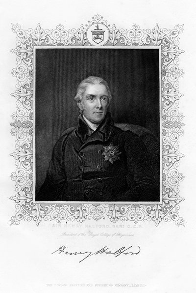 Sir Henry Halford, médico británico, siglo XIX de J. Cochran