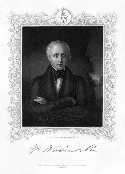 William Wordsworth, poeta romántico inglés, siglo XIX de J. Cochran