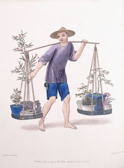 Un portero con árboles frutales y flores, c.1800-01 de J Dadley