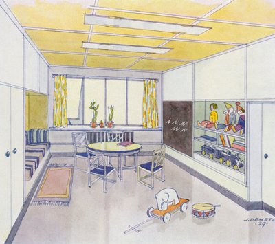 Interiores de los años 1930: Guardería de J. Demetz