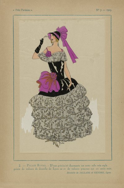 Muy parisino, 1923, nº 7: 2 - PALACIO REAL. - Encantadoramente preciosa... de J. Dory